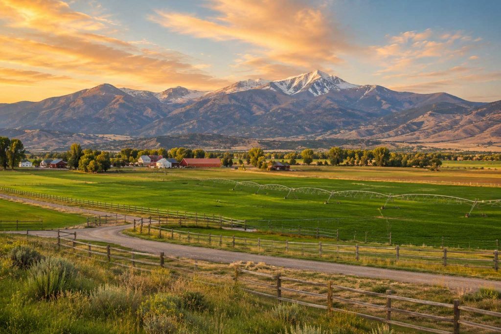 real estate agent in Central Valley Utah Sevier Valley farmland landscape